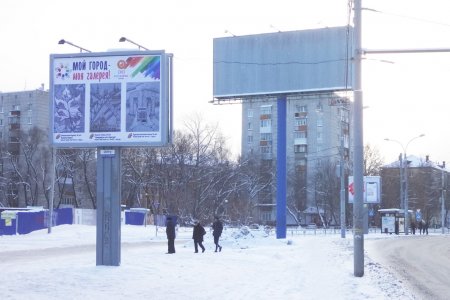 Работы юных художников из Кунгура размещены в виде банеров на рекламных конструкциях центральных улиц Перми